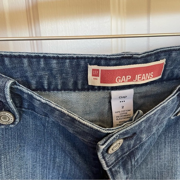 Gap distressed vintage mini Jean skirt Denim Skirt Cutoff style Size 2 Frayed - Picture 4 of 6